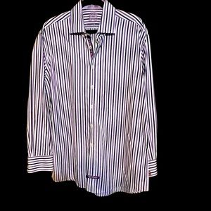 Men’s dress shirt by English laundry and and lavender and purple stripes
